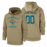 Jacksonville Jaguars Customized Nike Tan Salute To Service Name & Number Sideline Therma Pullover Hoodie,baseball caps,new era cap wholesale,wholesale hats